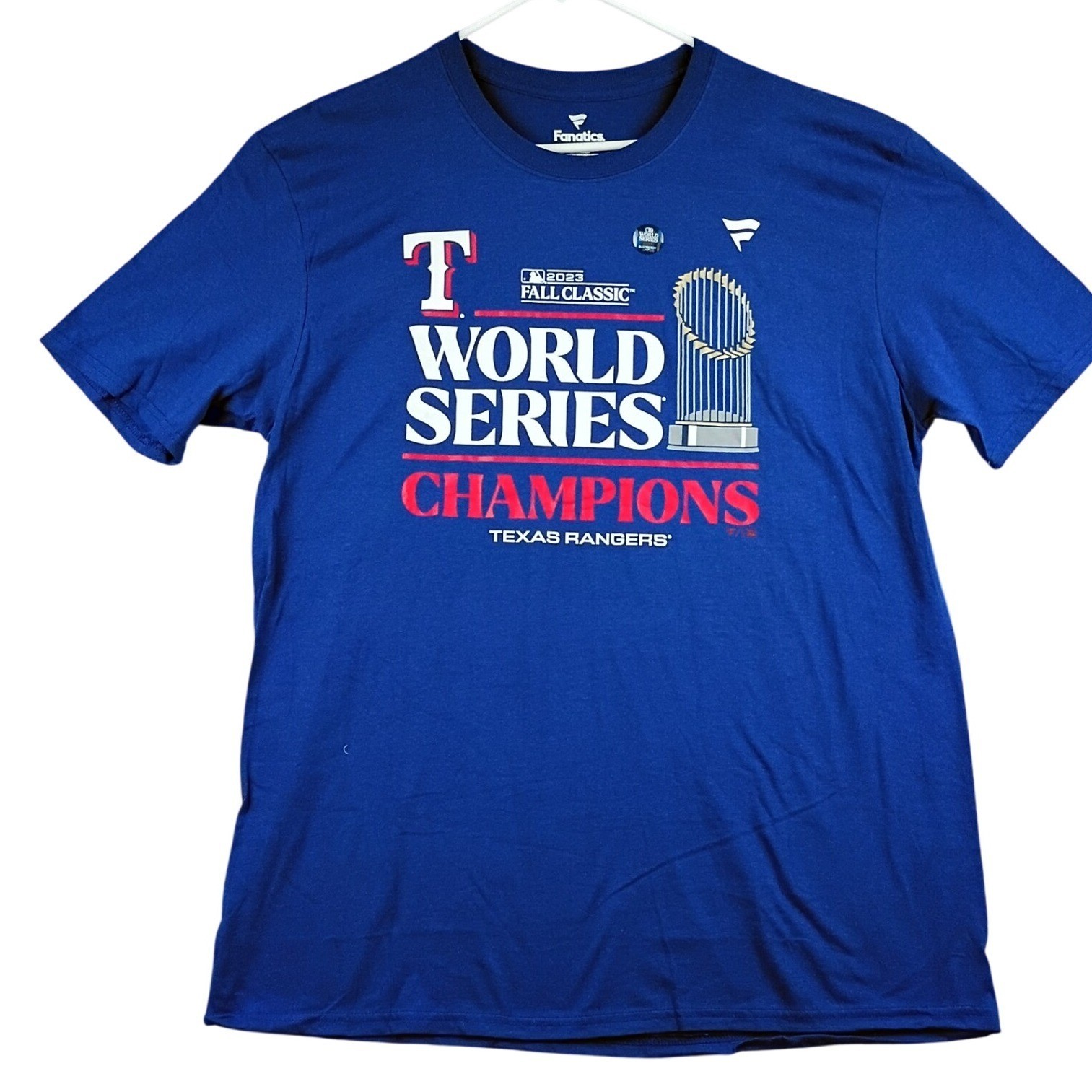 Fanatics T-Shirt Men XL Blue NEW Texas Rangers 2023 World Series Champions Tee gallery