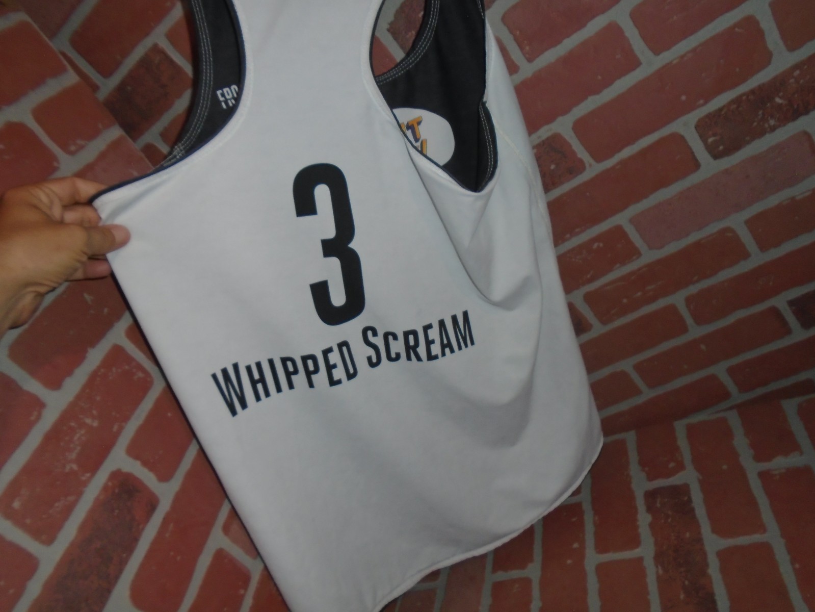 FROGMOUTH "#3 WHIPPED CREAM"REVERSIBLE JERSEY TANK-ADULT SIZE-SEE PICTURES gallery