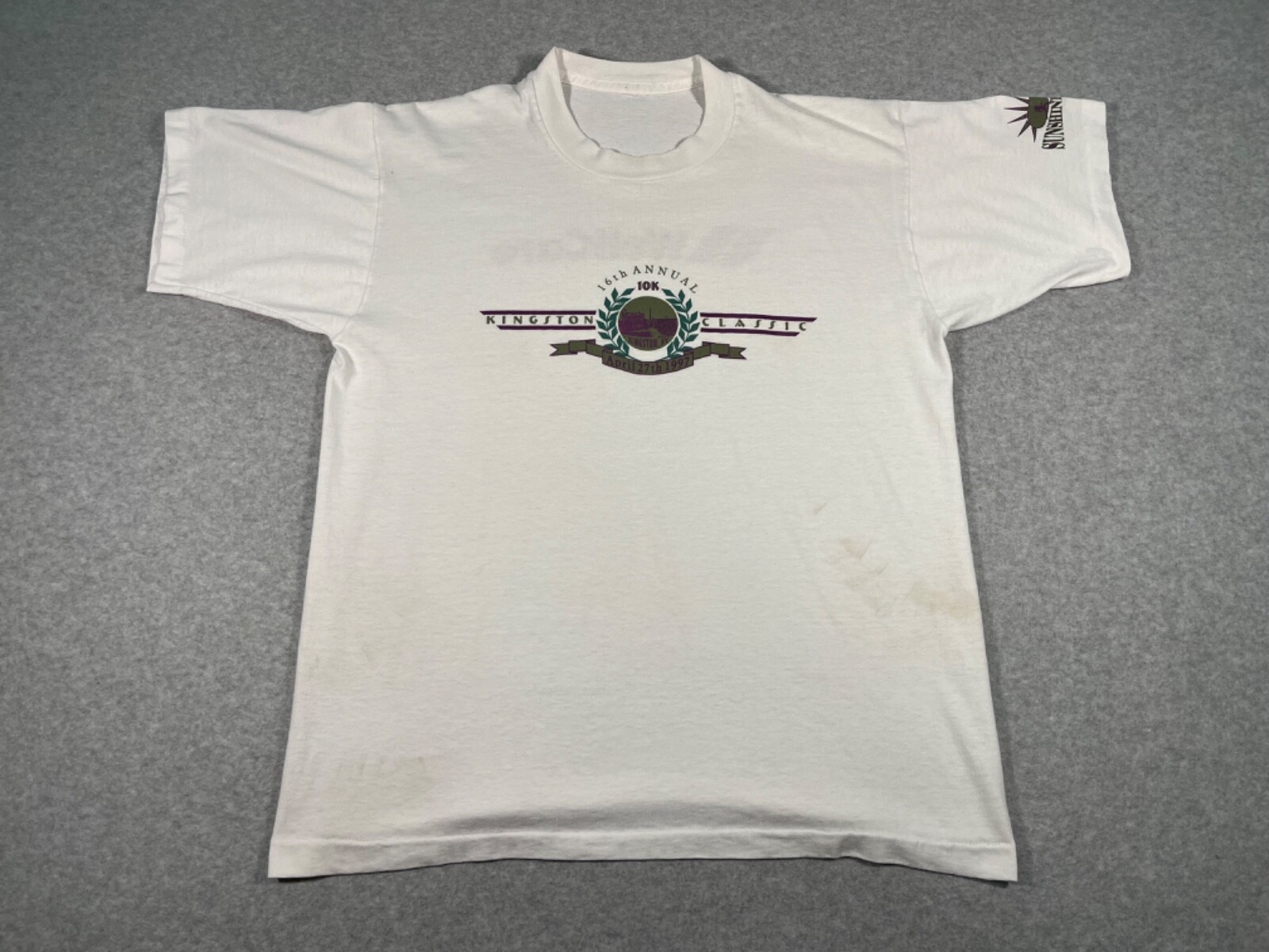 Vintage Kingston Classic Shirt Adult Medium White Single Stitch Mens 10k 1997 gallery