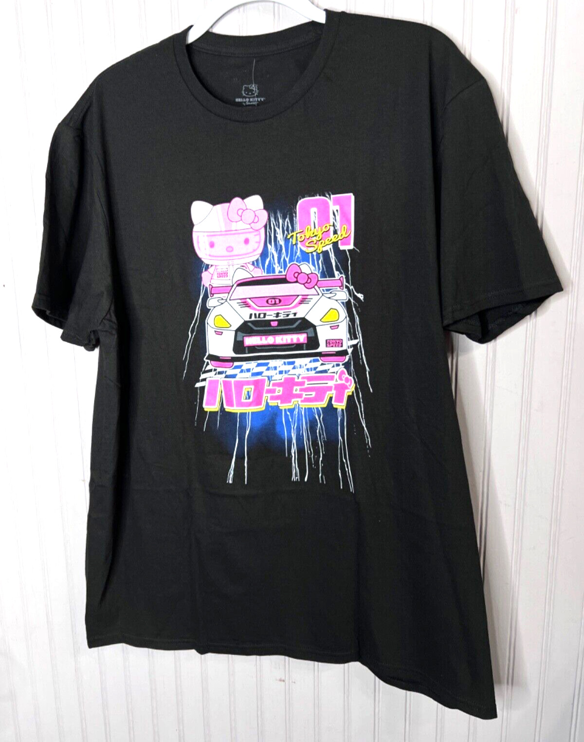 Hello Kitty Sanrio Unisex TSHIRT 2XL Tokyo Speed Racing Graphic Speed Black Pink gallery