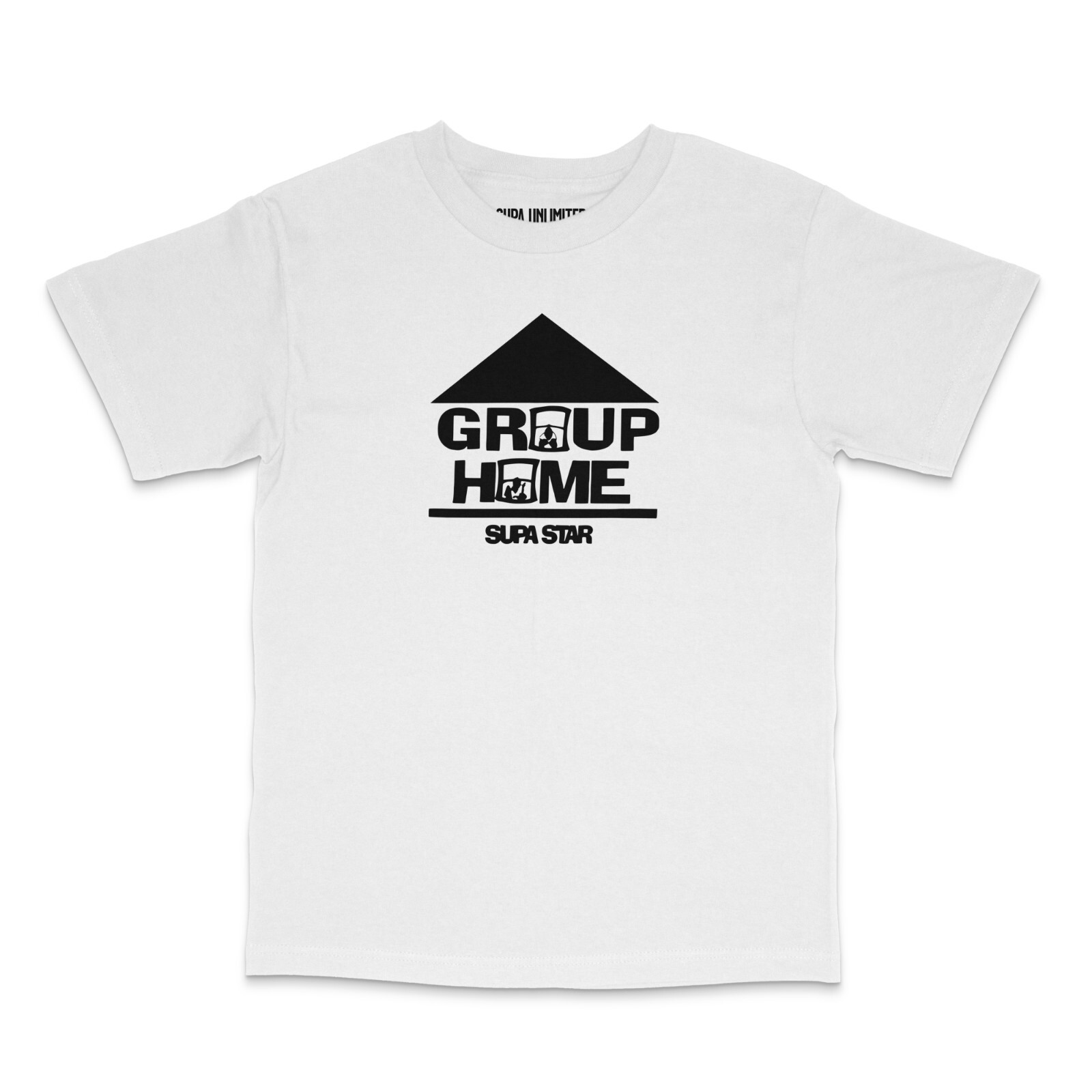 Black T-Shirt Urban Hip Hop Group Home Supa Star Men's Streetwear Graphic Design gallery