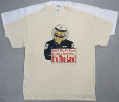 EINSTEIN COP-186,000 MILES PER SECOND…IT’S THE LAW–Science Physics T Shirt