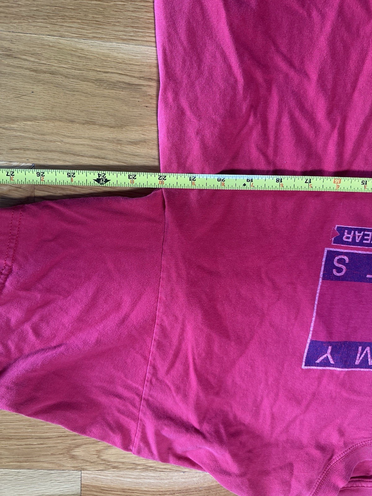 Hanes Beefy-T Men's XL Pink Short Sleeve Crew Neck Sports Graphic Logo Tee gallery