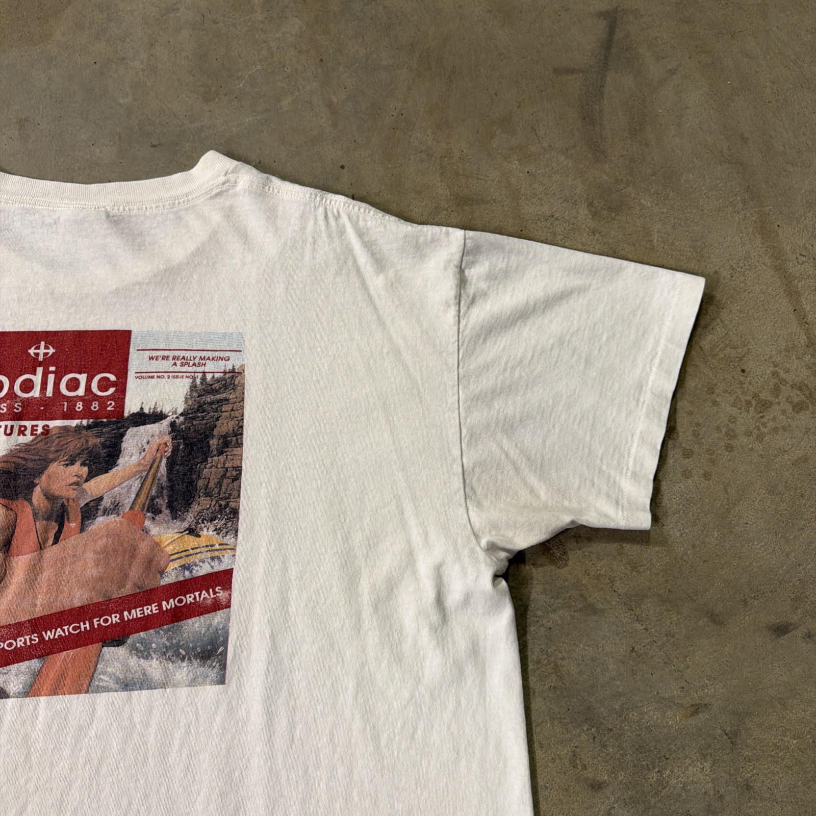 Vintage Watch Shirt Mens XL White 90s Zodiac Outdoors Nature RARE ACG Swatch USA gallery