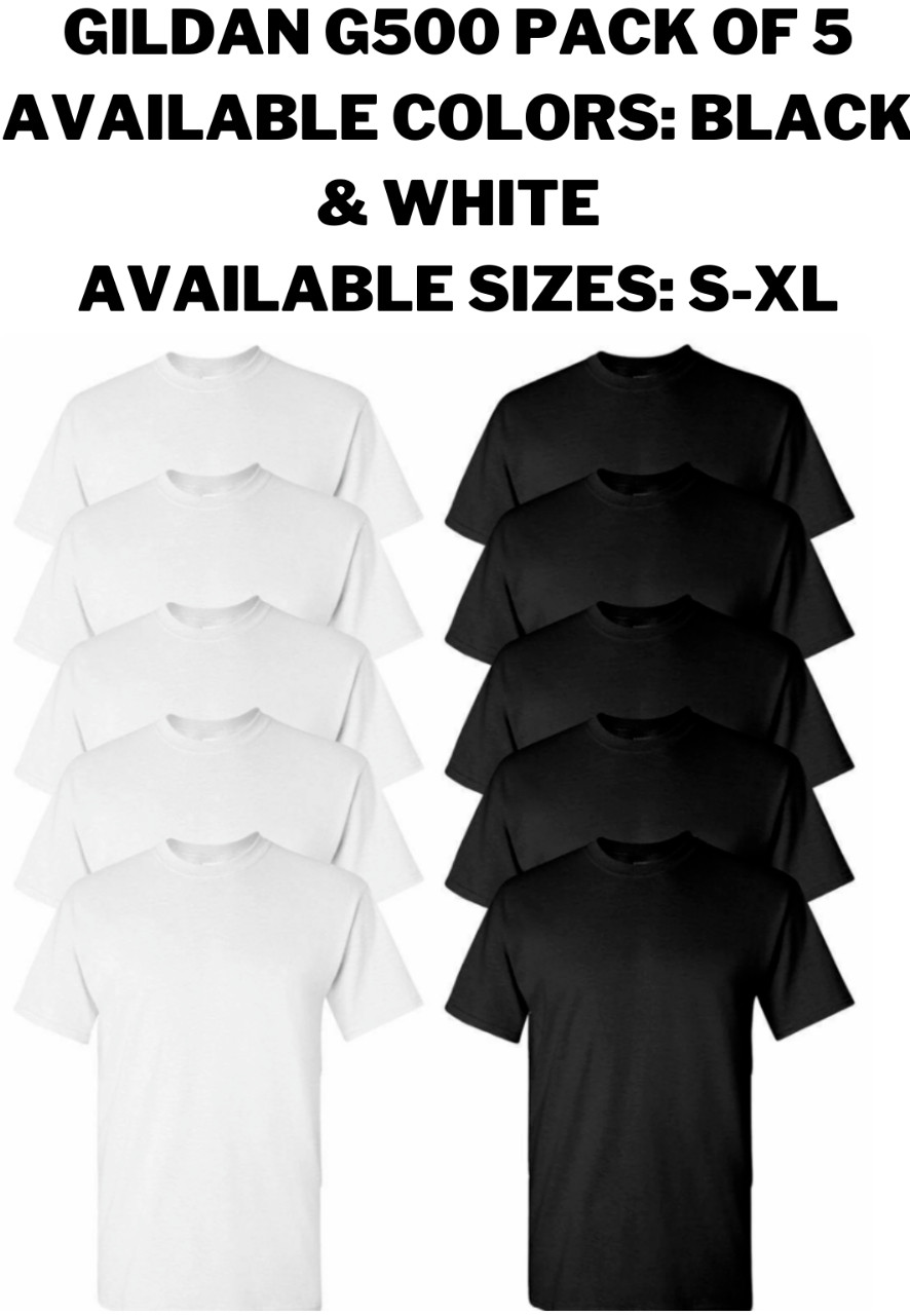 Gildan G500 5-Pack Best Basic Tees For Everyday Wear gallery