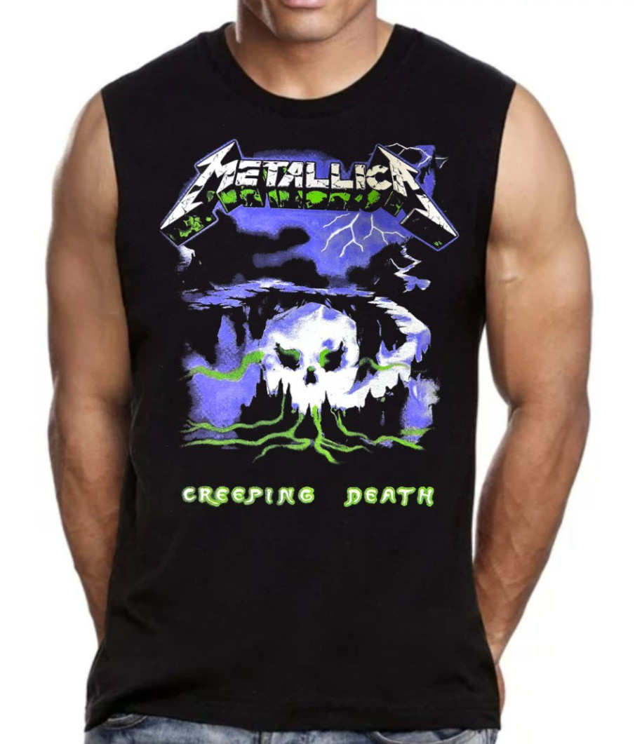 Metallica Creeping Death Heavy Metal Band Men's Black Muscle Shirt gallery