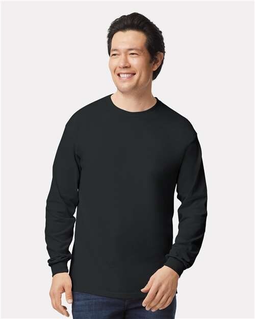Gildan – Ultra Cotton® Long Sleeve T-Shirt – 2400 BLACK 4XL
