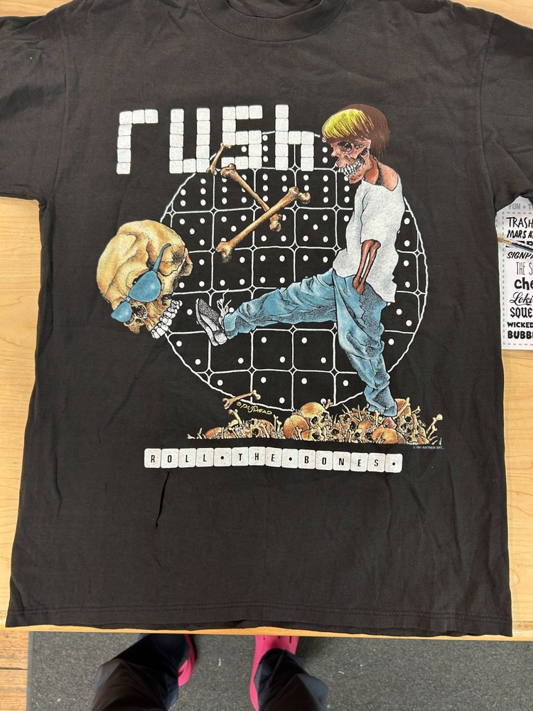 Vintage 90s Rush Roll The Bones Single Stitch med/large neverworn