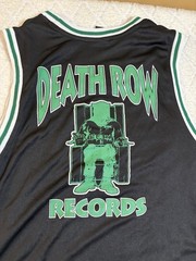 Official Death Row Records 2 Sided Jersey Green Leaf Sides Two Hip Hop Size M