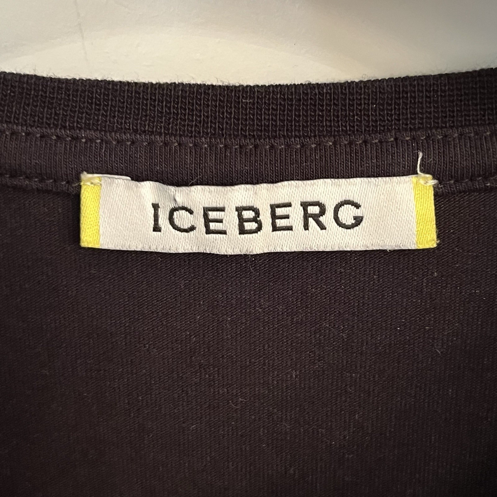 Iceberg x Disney Goofy Dog Embroidered Tee T Shirt Small S Black Vintage SS gallery