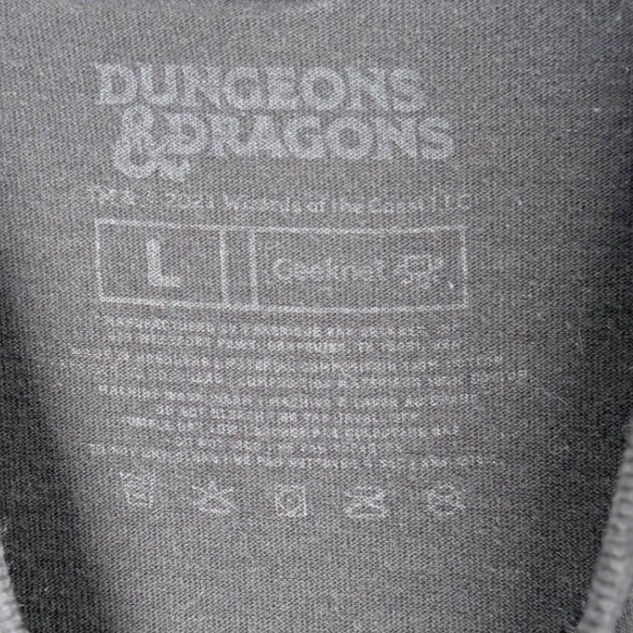 Dungeons & Dragons T-Shirt Mens Large Black Graphic Tee Dragon Sword Geeknet gallery
