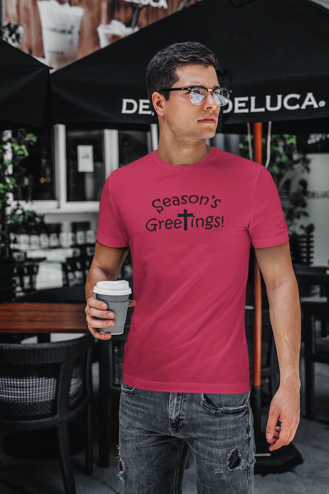 Next Level 3600 Men's Cotton Crew Tee "Season's Greetings" gallery