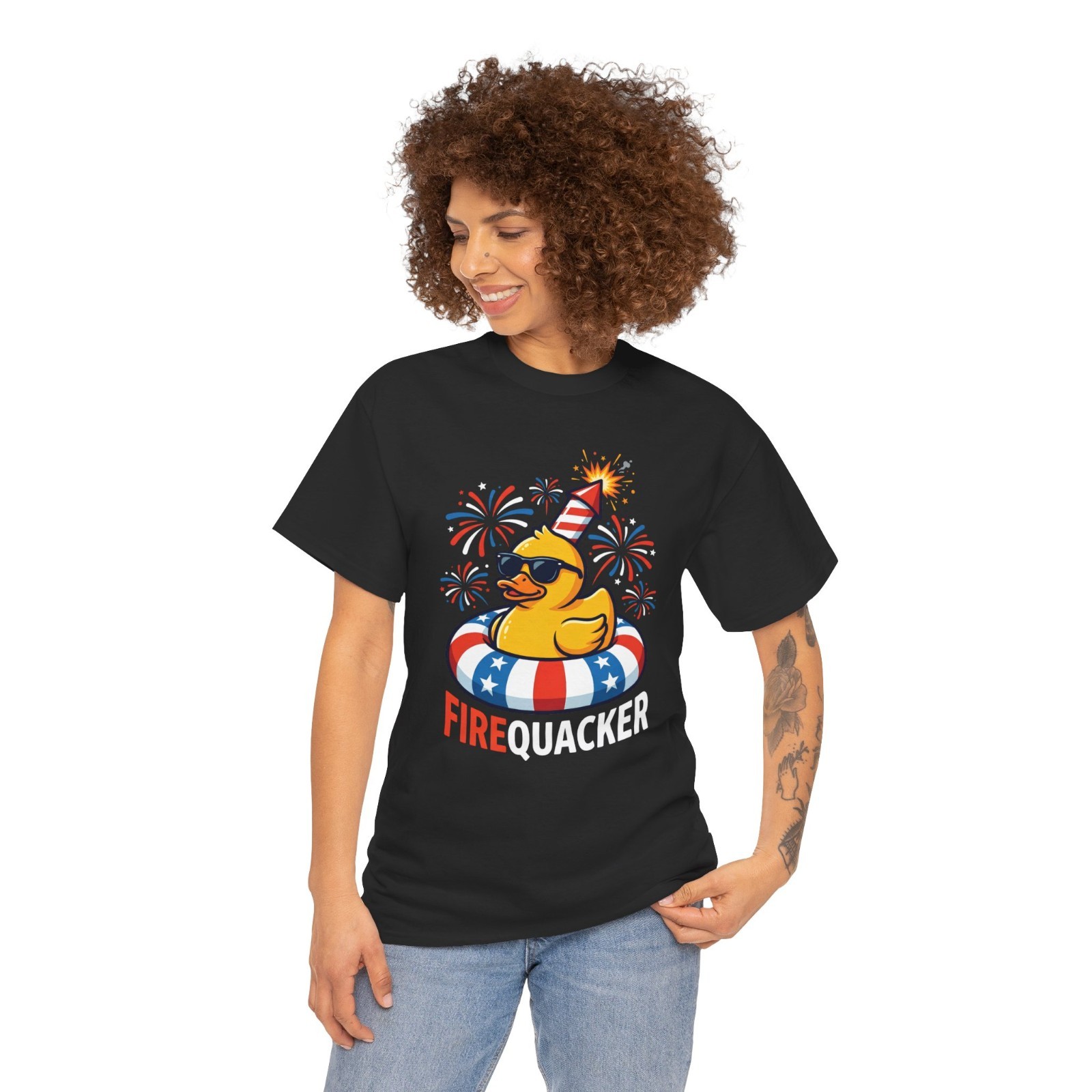 Funny Firequacker Duck Patriotic 4th of July Shirt Unisex T-Shirt gallery