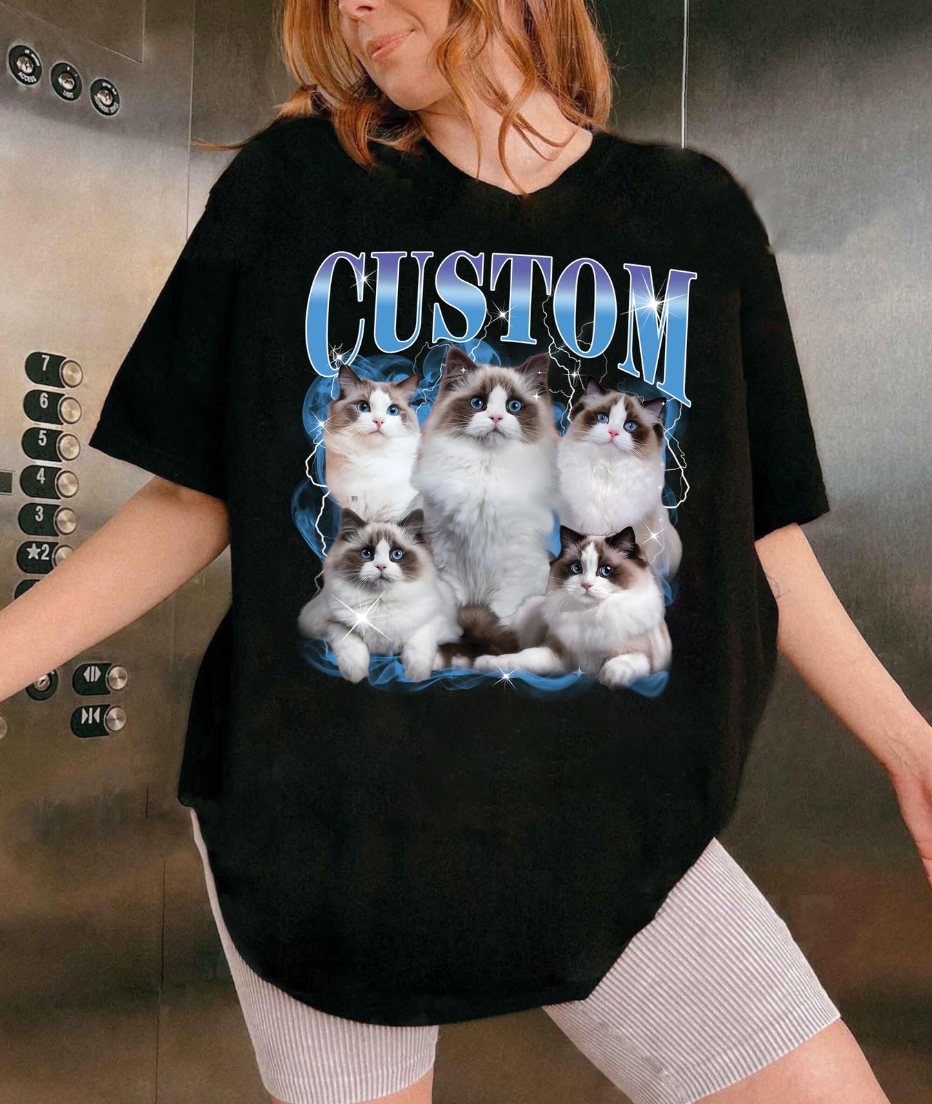 Custom Pet Shirt Vintage Bootleg Rap Tee Personalized Dog Photo T-Shirt gallery