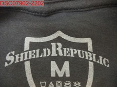 Shield Republic Men’s Graphite Black SR Shield Logo T-Shirt, Size M 92742207953