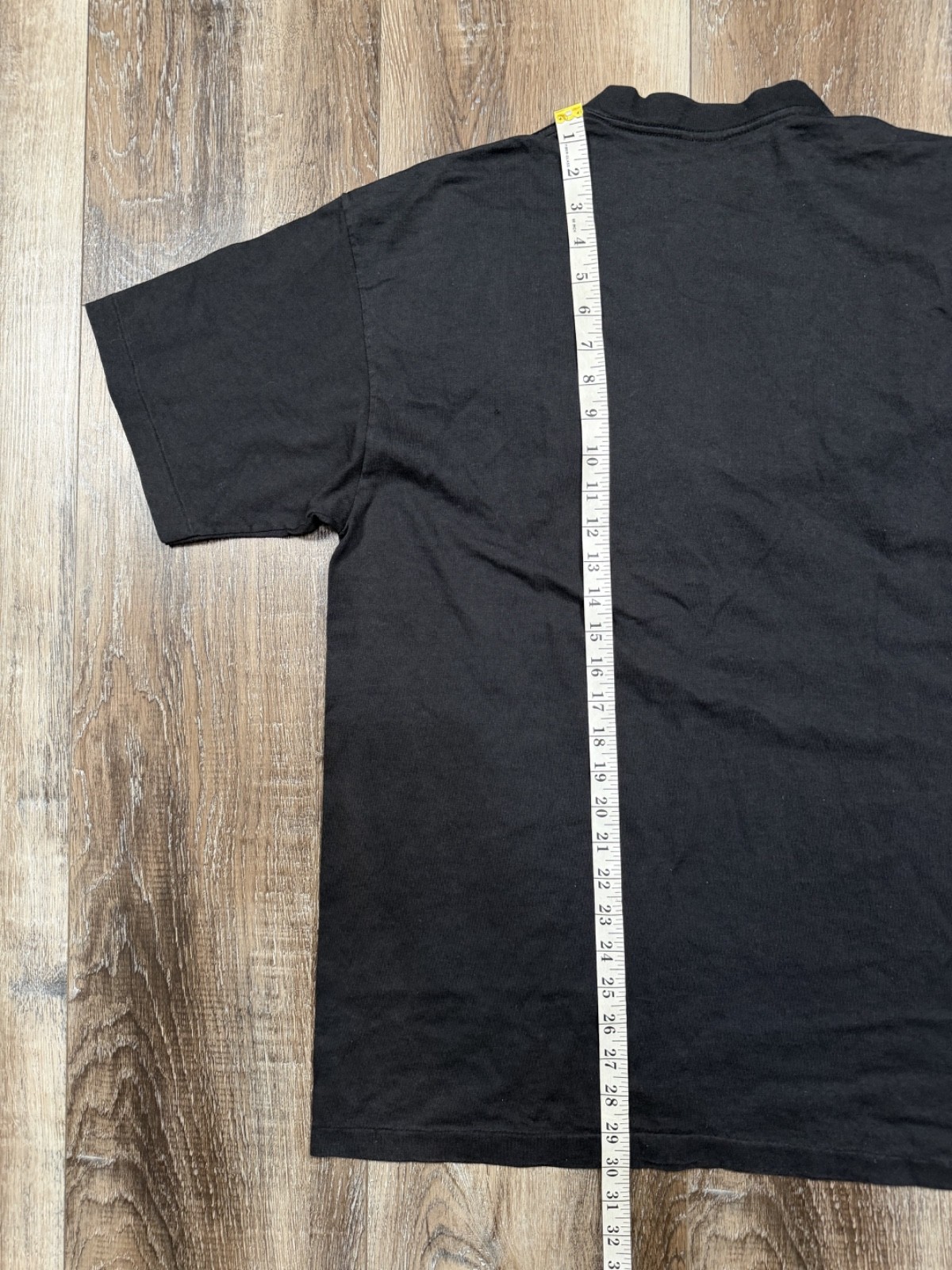 Vintage 80s V-Neck Shirt XL Goth Post Punk Ribbon Glitter Embellished Anvil USA gallery
