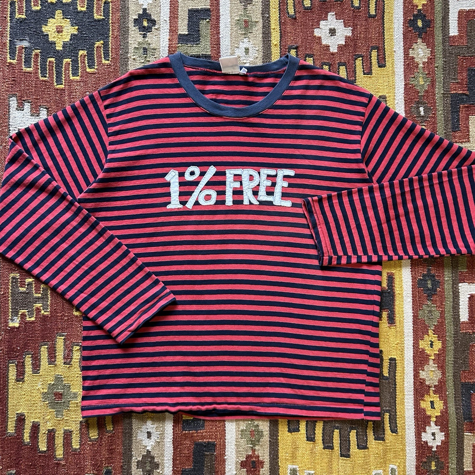 LVC Levi’s Vintage Clothing 1966 1% Free Long Sleeve Striped Tee Sz L