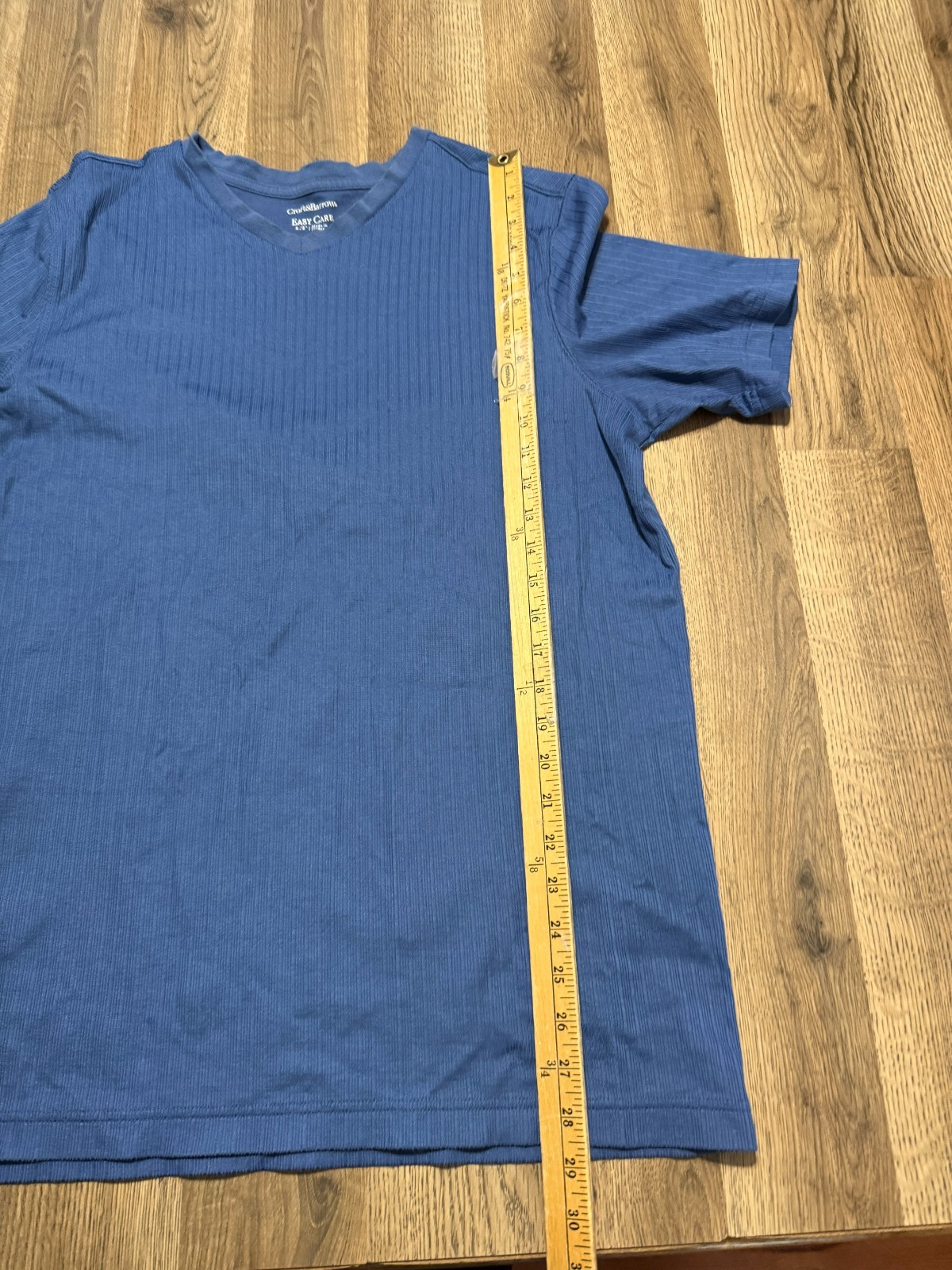 Croft & Barrow Shirt Men's Size Large Tall, Blue, V-neck, Easy Care gallery