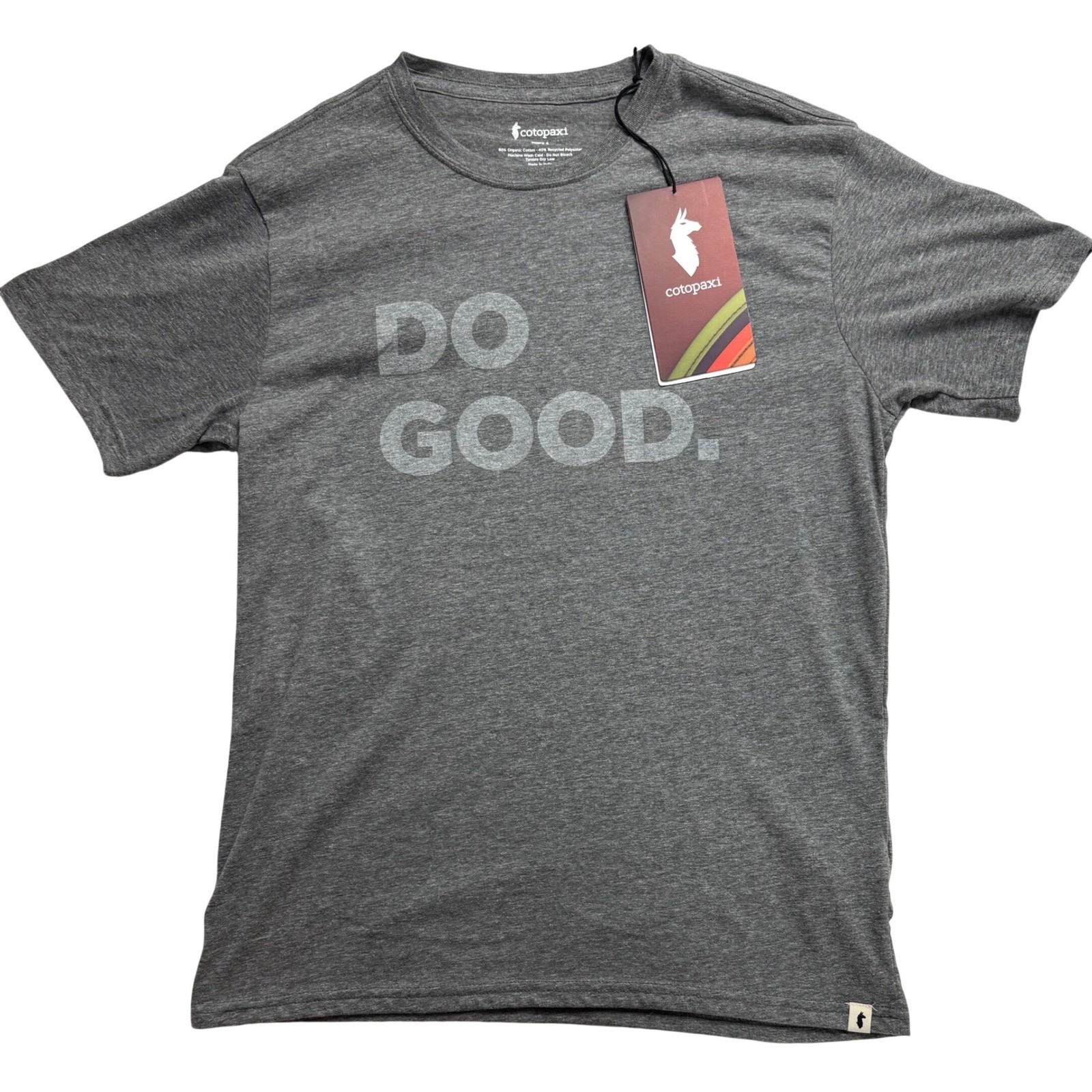 Cotopaxi Do Good T-Shirt MenvSmall Heather Grey Organic Cotton Recycled Poly NWT gallery