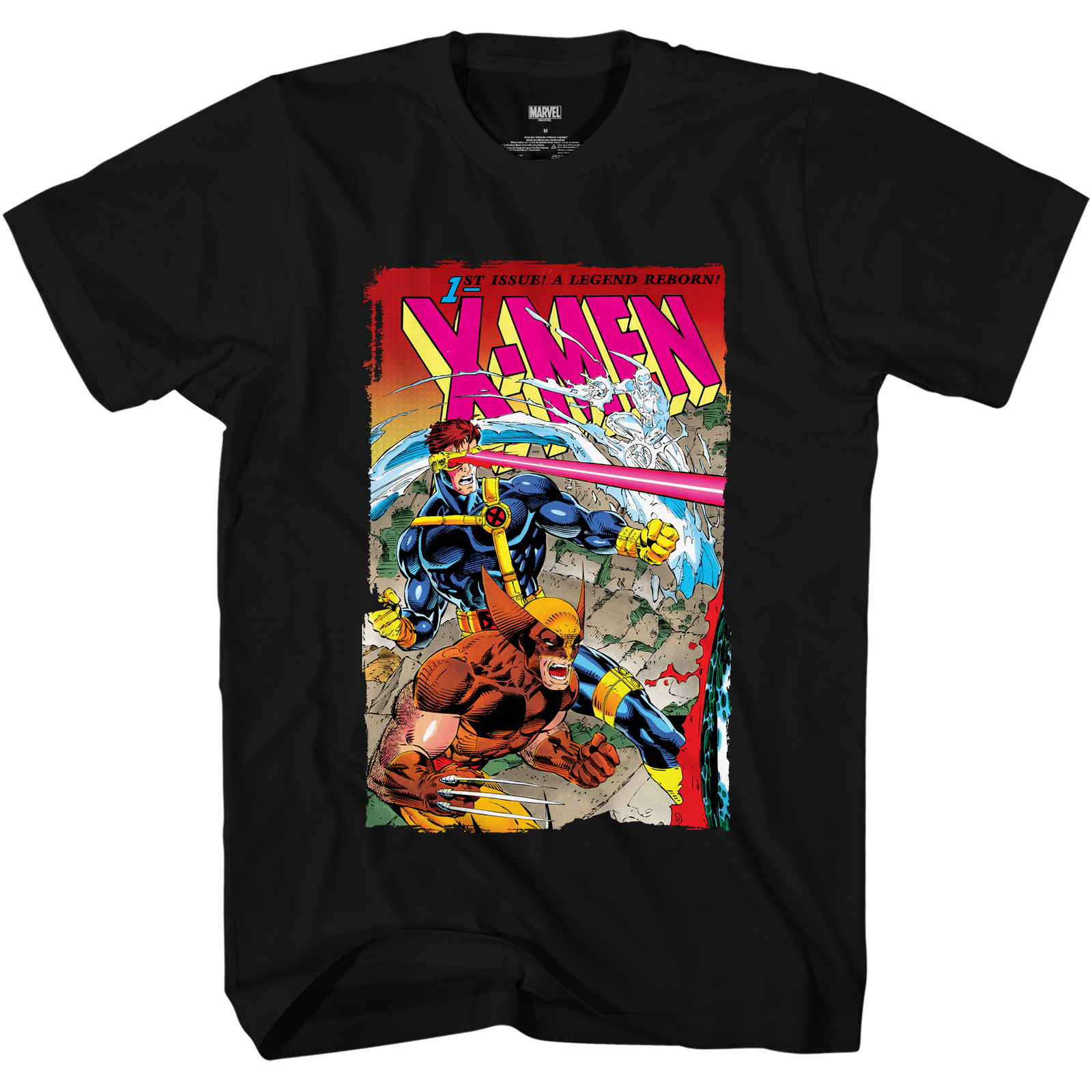Marvel Comics X-Men 1st Issue Wolverine, Cyclops, and Ice Man Adult T-Shirt gallery