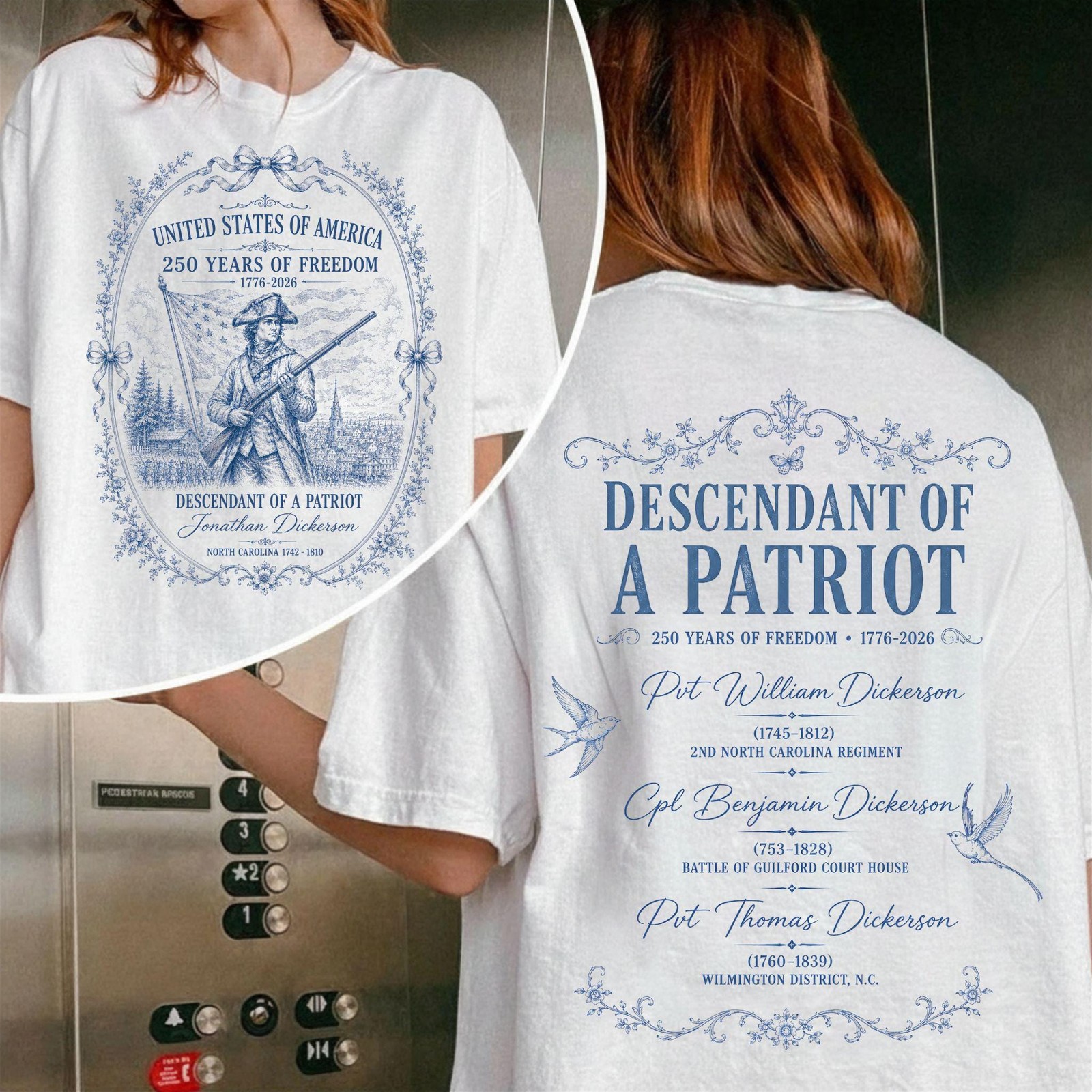 Descendant of a Patriot Shirt Custom Revolutionary War Genealogy Tee gallery