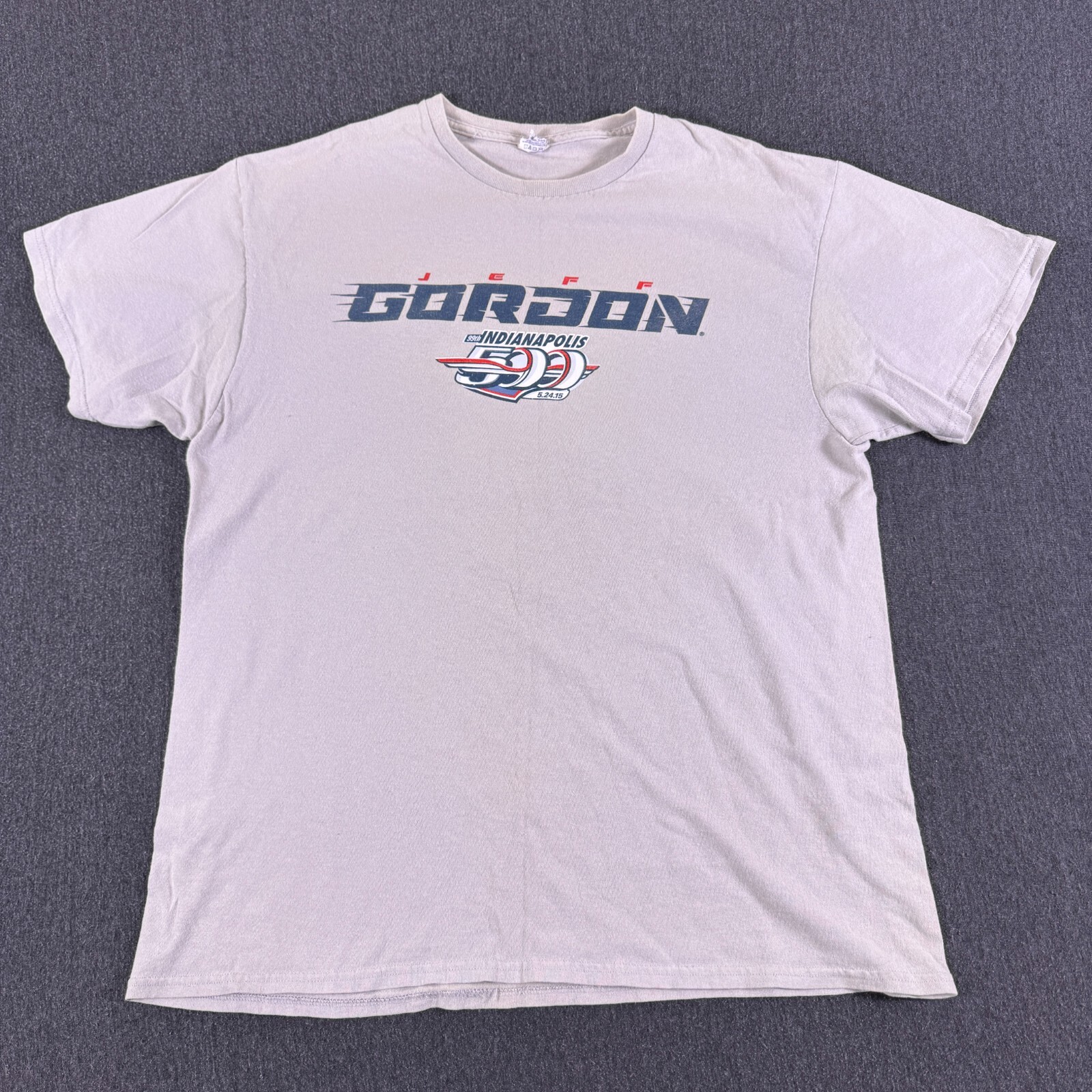Delta Pro Weight Mens White Jeff Gordon 99th Indianapolis 500 T-Shirt Size Large gallery