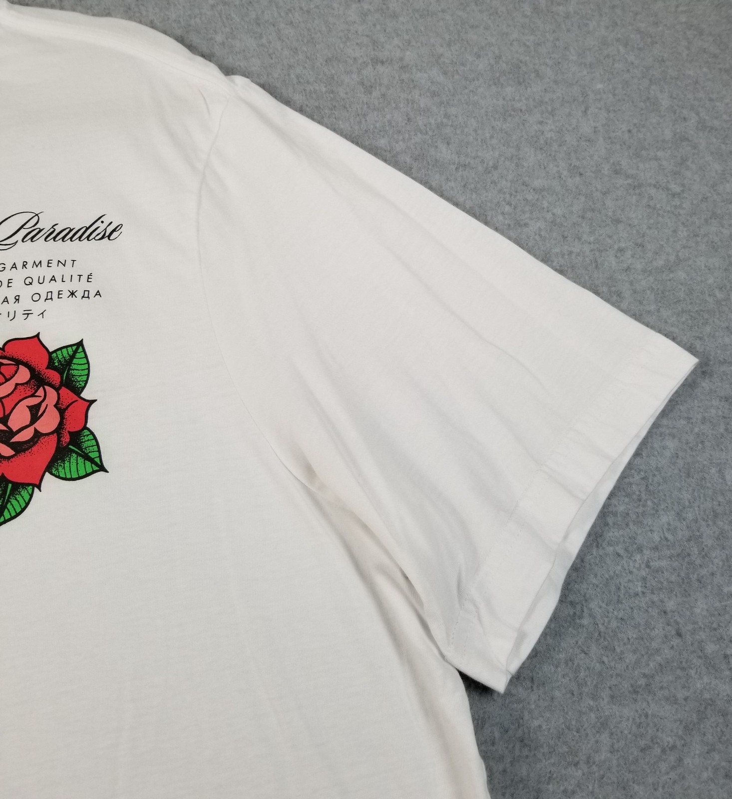 H&M T Shirt Men’s 2XL XXL Graphic Print Tee Short Sleeves Rose Venice Beach LA gallery
