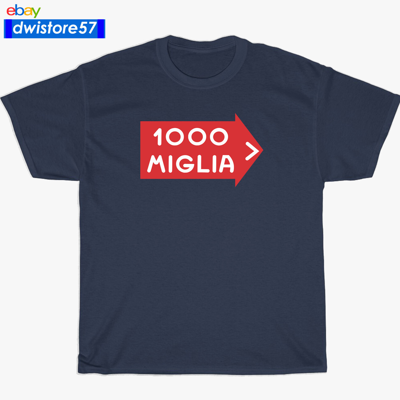 New Mille Miglia Logo Black/Navy/White/Sport Grey T-Shirt S-5XL gallery