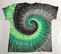 *New* 2XL – Sm Handmade Tie Dye, Lime Graphite Spiral, Crew or V-Neck