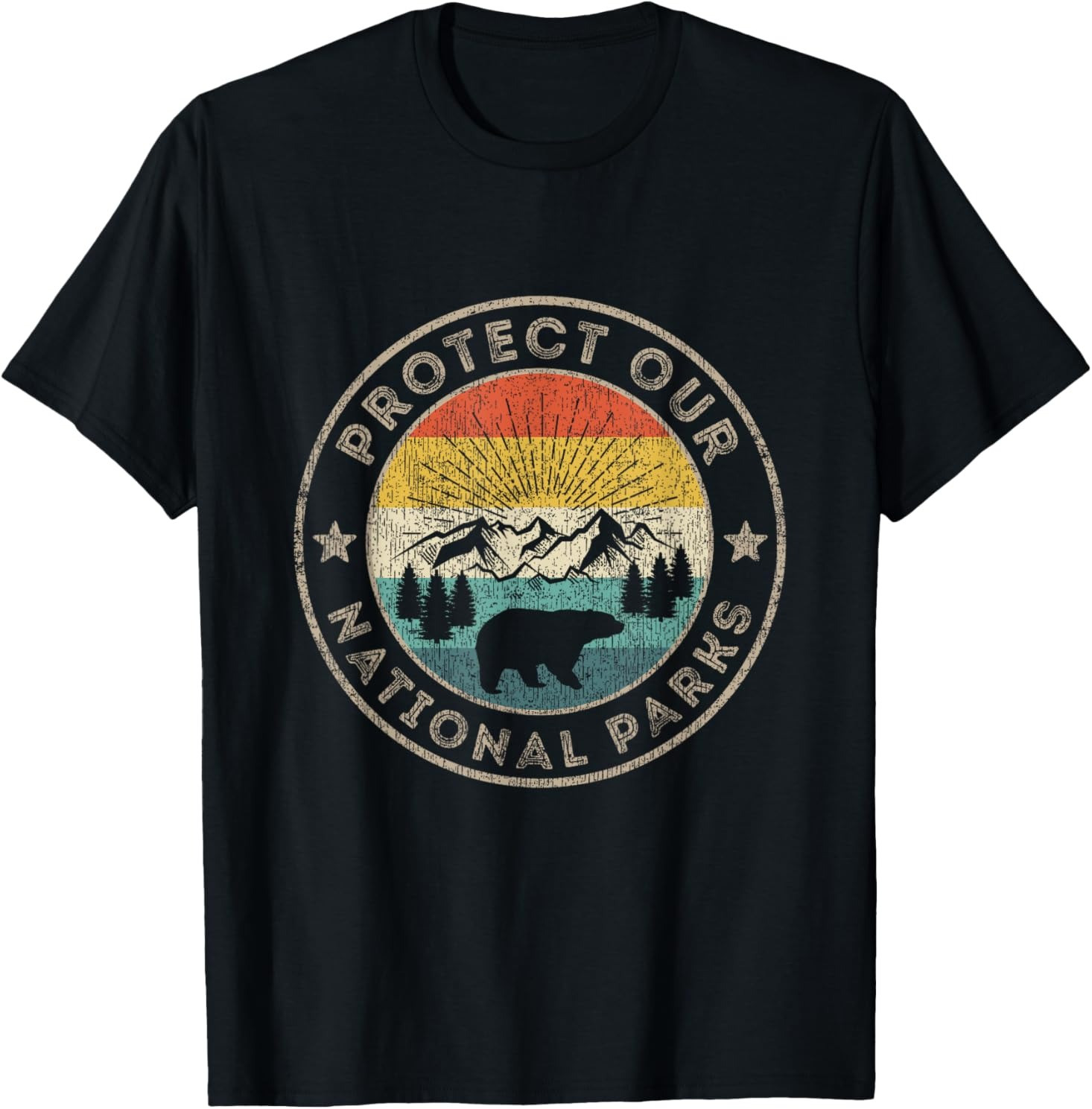 2026/Protect Our National Parks Retro Hiking Casua T-Shirt