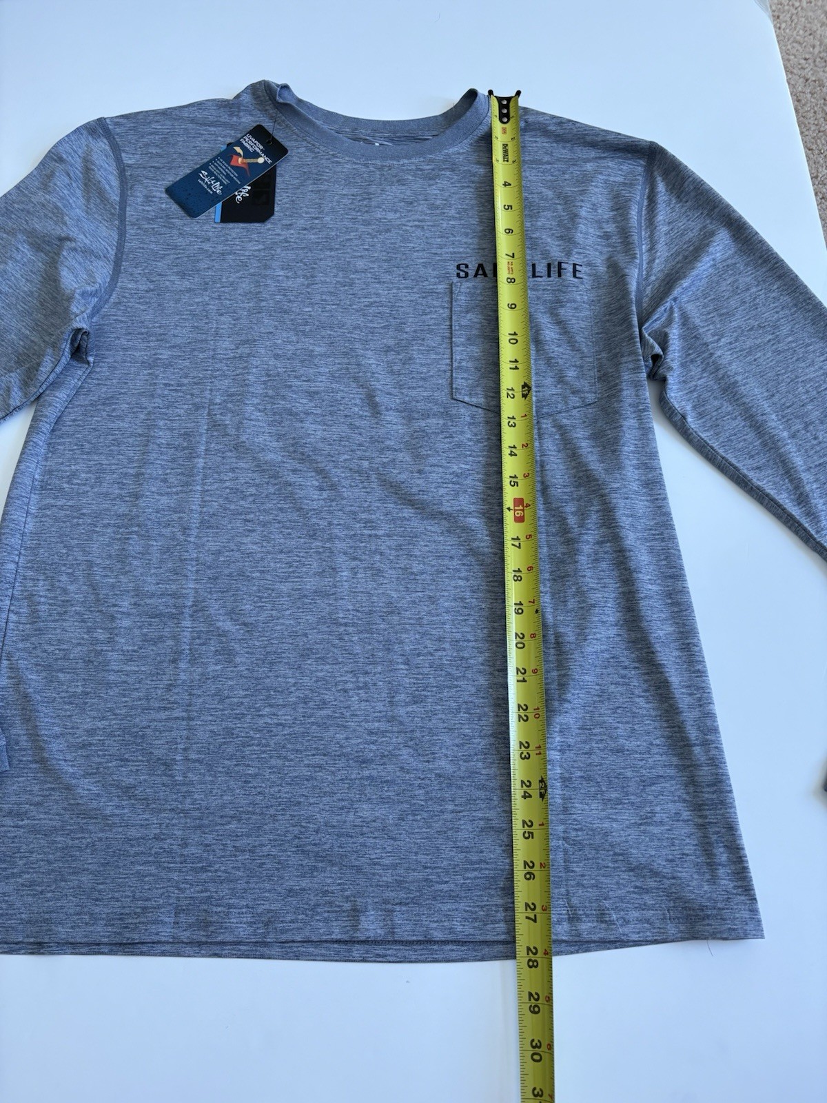 Salt Life Tunability Long Sleeve Gray Tech Shirt Size Medium New with Tags gallery