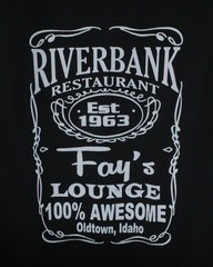 Next Level Apparel Riverbank Restaurant Fay’s Lounge Graphic T-Shirt S T0522