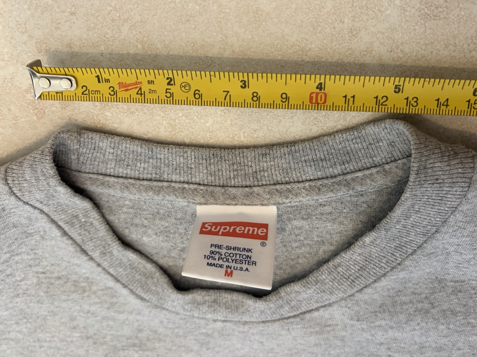 Supreme SS16 Spin Logo Grey T-Shirt Mens Size Medium Tide Laundry Bogo Box Logo gallery