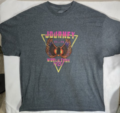 Brisco Journey Band Tshirt Classic Rock Tour Unisex 2X Grey Reprint