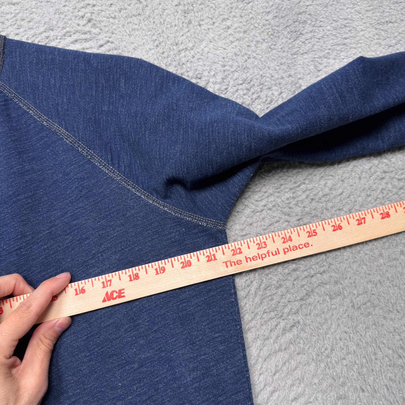 American Eagle Thermal Shirt Mens XL Blue Raglan Sleeve Long Sleeve Preppy gallery