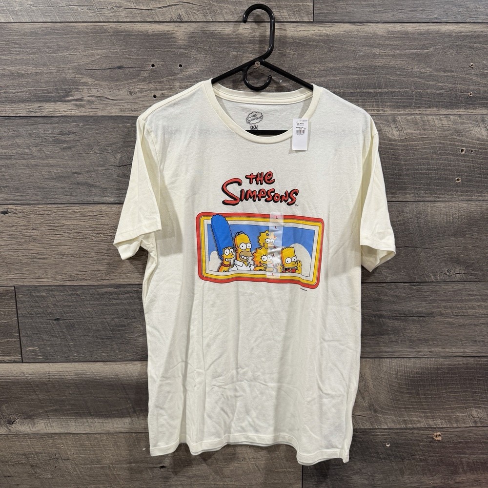 The Simpsons T-Shirt Clouds Large Off White Tee New With Tags