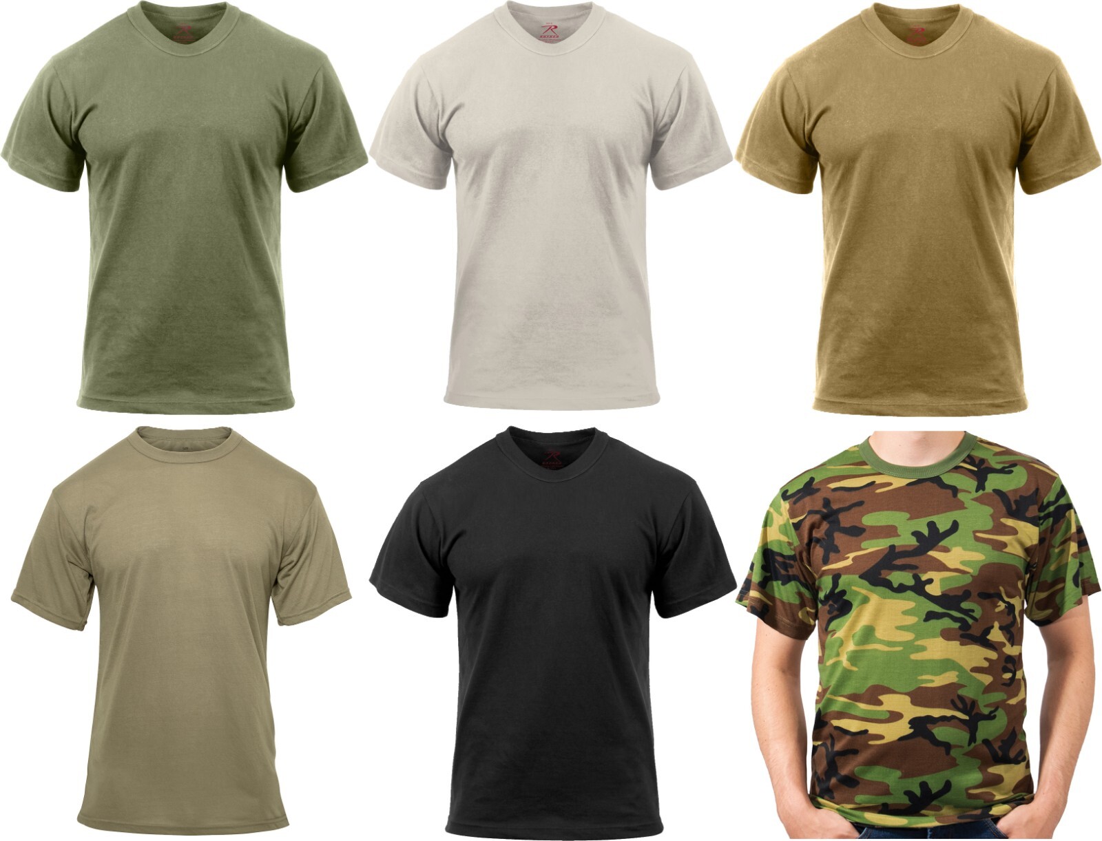 Moisture Wicking T-Shirt Solid Tactical Workout Crew Neck Comfy Lightweight Tee gallery