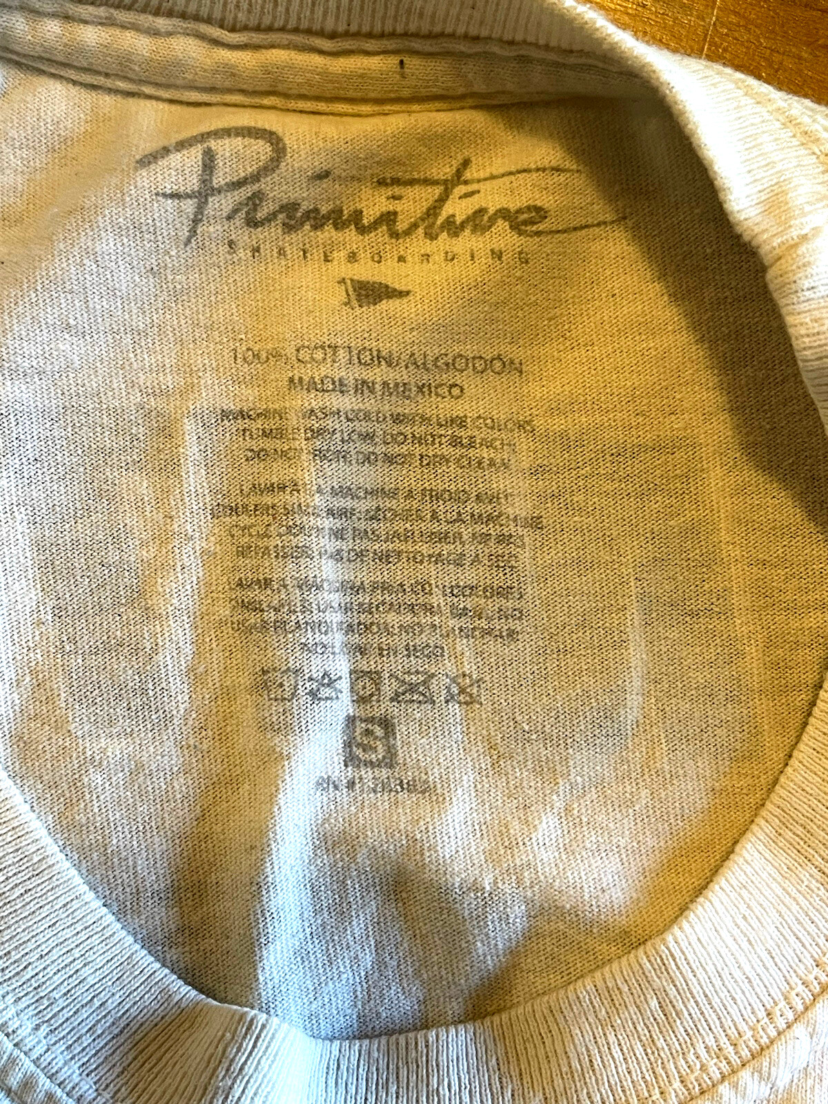 PRIMITIVE Skateboarding Graphic T-Shirt Ivory Mens S Short Sleeve Crew Neck gallery