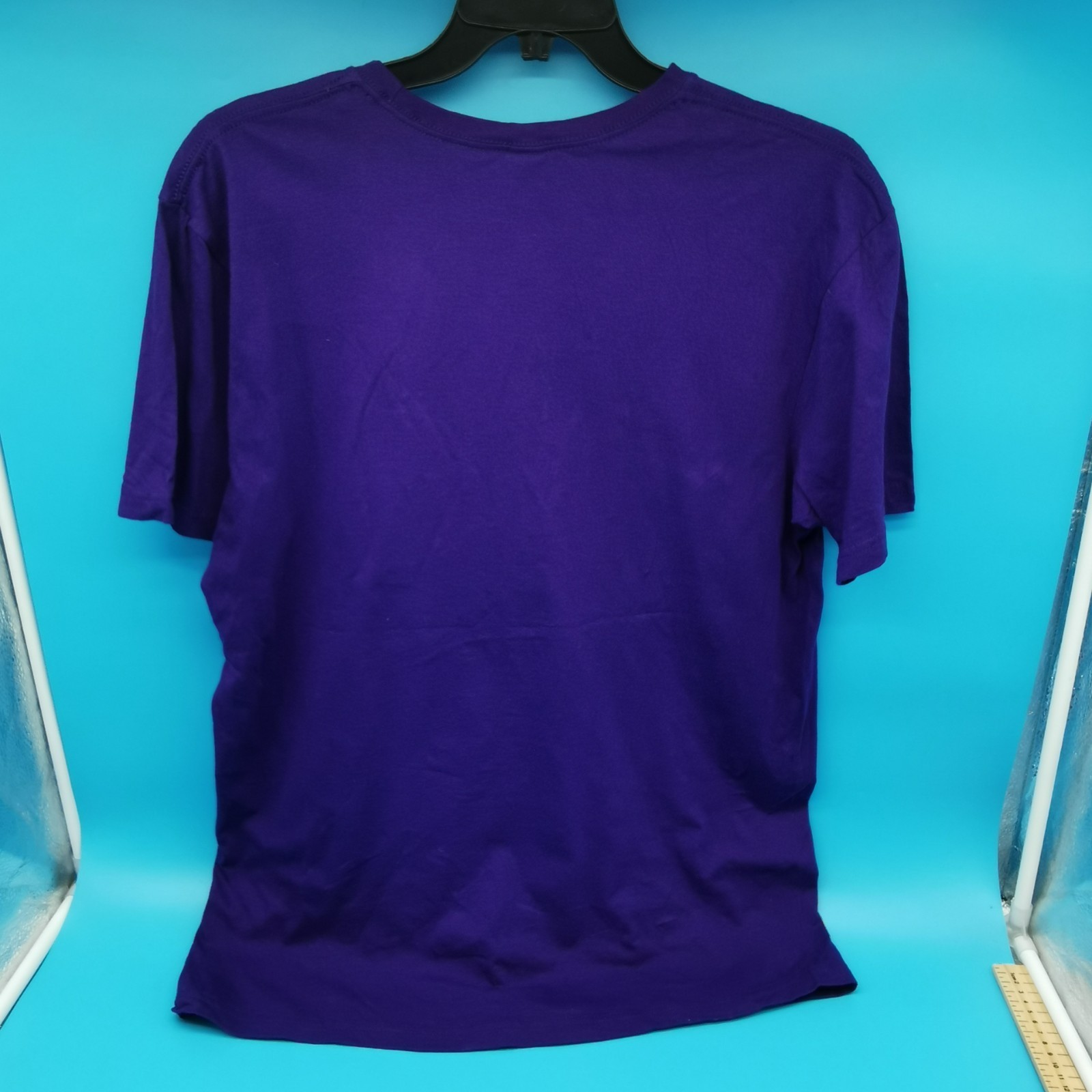 Gildan Softstyle T-Shirt Men's Large Purple Abstract Geometric Face Art Graphic gallery