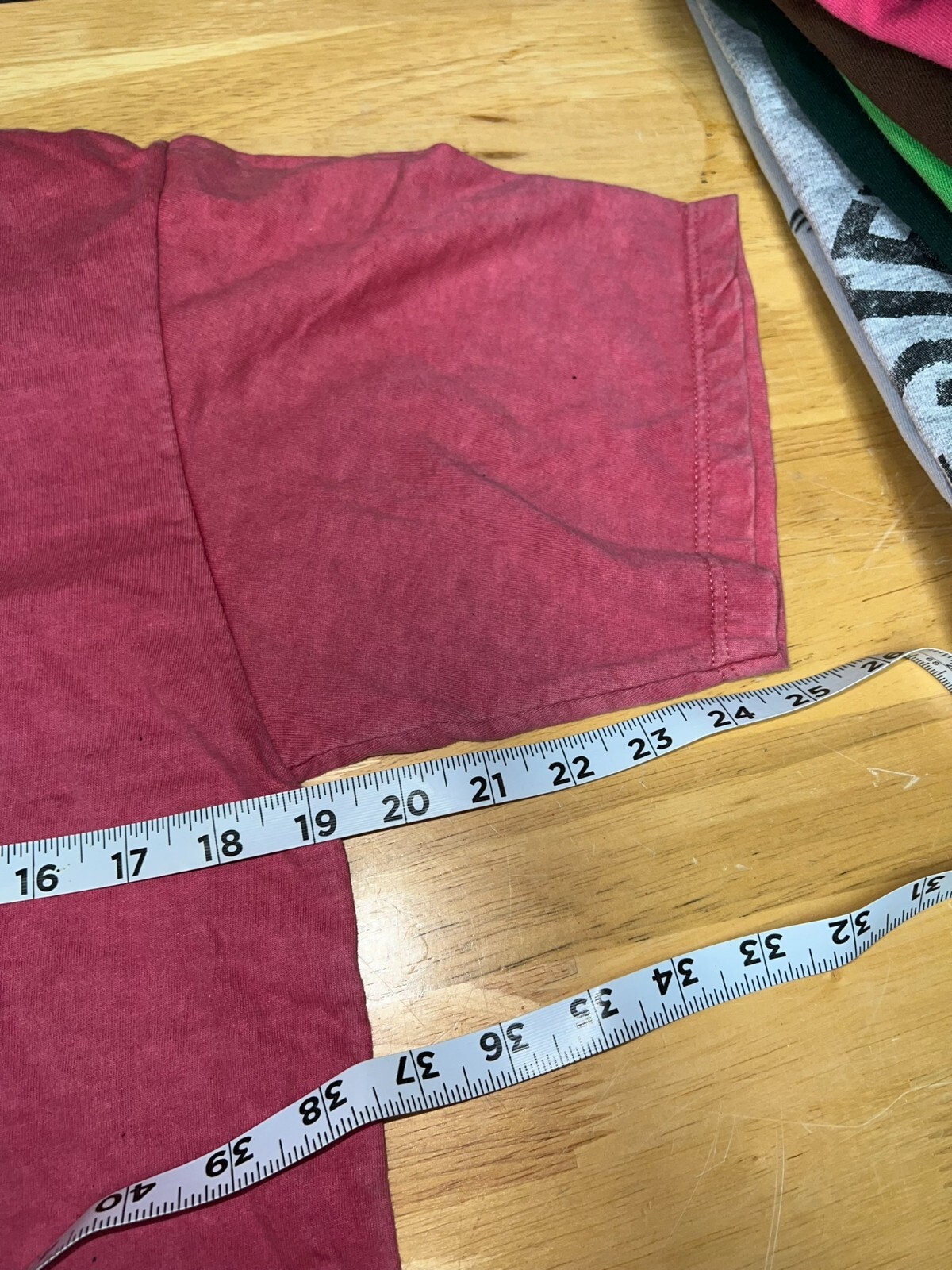Vintage Jerzees Blank Shirt Red 100% Combed Cotton USA Made Tee Medium gallery