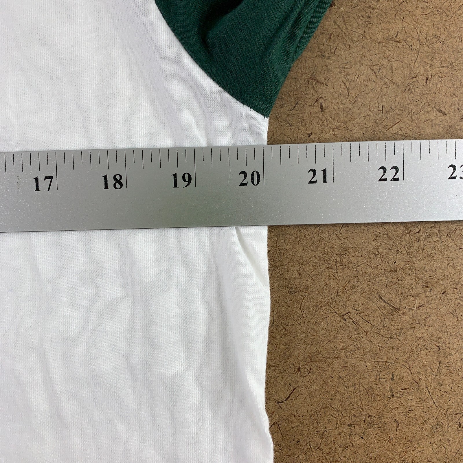 Sport-Tek Men's Small White/Dark Green Colorblock Raglan Jersey Tee T200 New gallery
