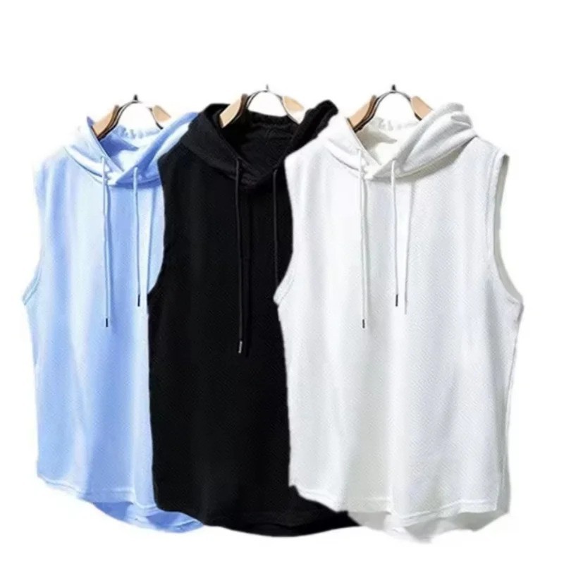 2026 Solid Color Men's Tank Top Hip Hop Sleeveless Vest Gym Casual Shirt gallery