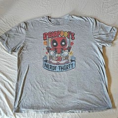 Deadpool graphic tee with Nerdy 30th Birthday design Funko