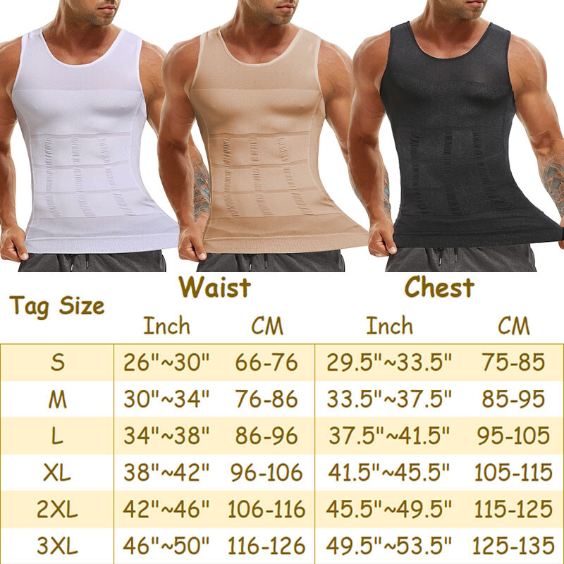Men Gynecomastia Compression Shirt Body Shaper Chest Control Slim Vest Tank Top gallery