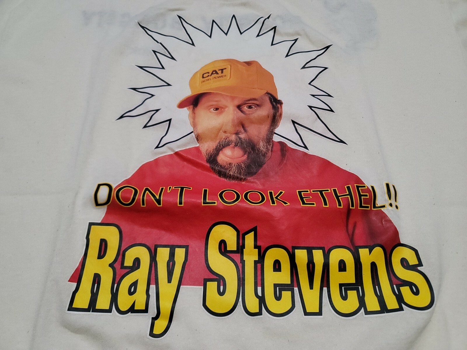 Vintage Ray Stevens The Streak HEFTY TEEJAYS Mens TShirt XL Dirty Cream USA Made gallery