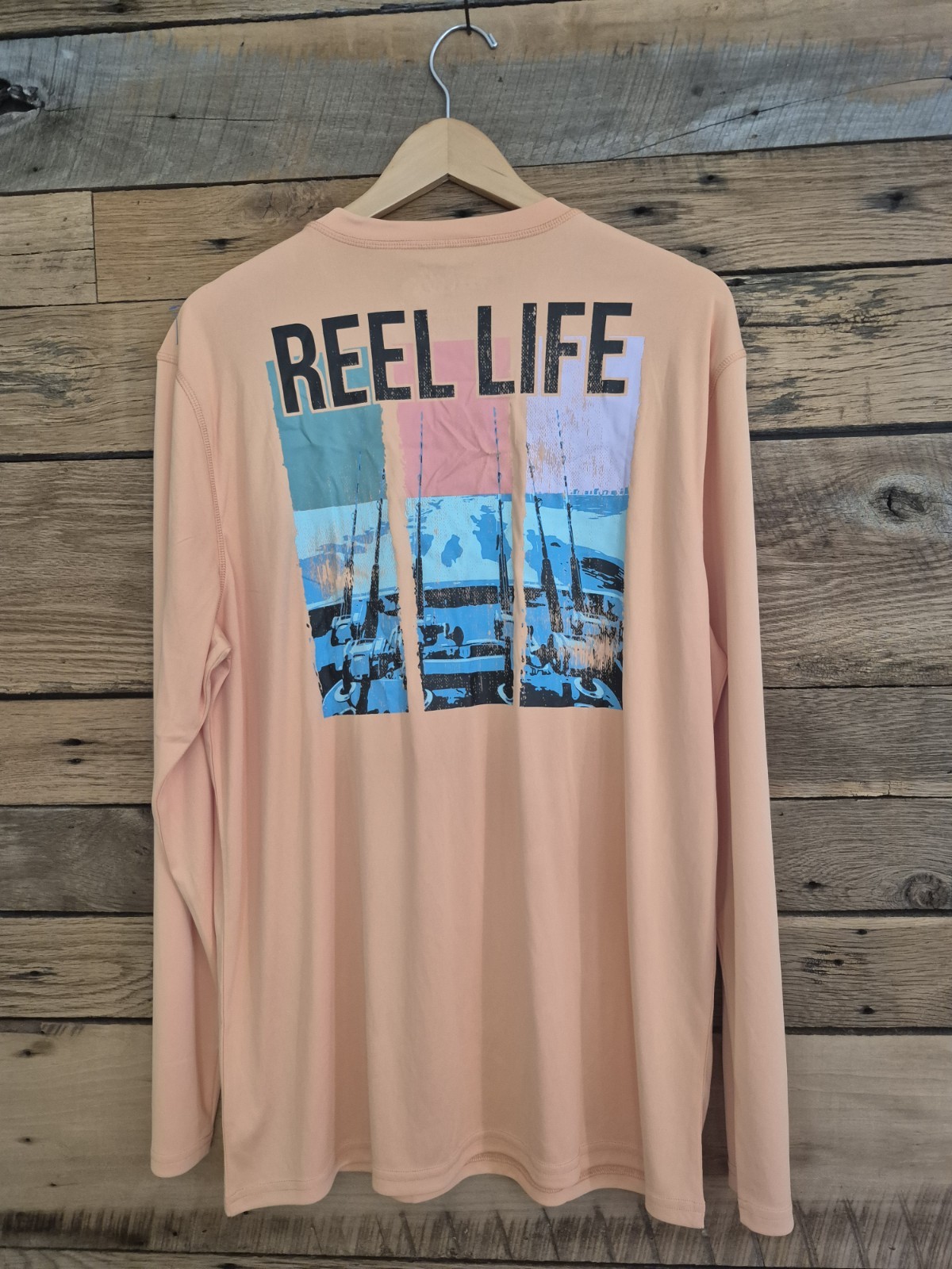 Reel Life Shirt XL Long Sleeve Fishing Graphic Outdoors Quick Dry Sun Protection gallery