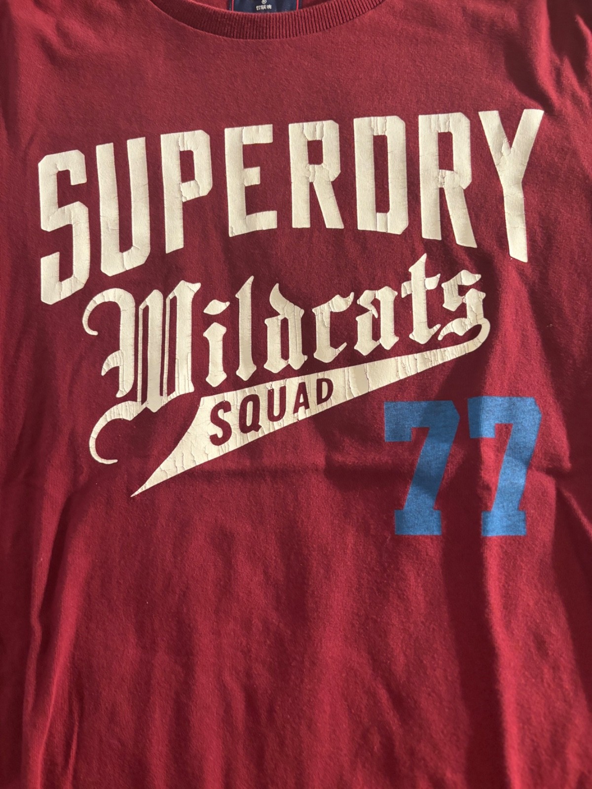 Superdry red t shirt motorcycle Japan brand Med nice studio wardrobe sale