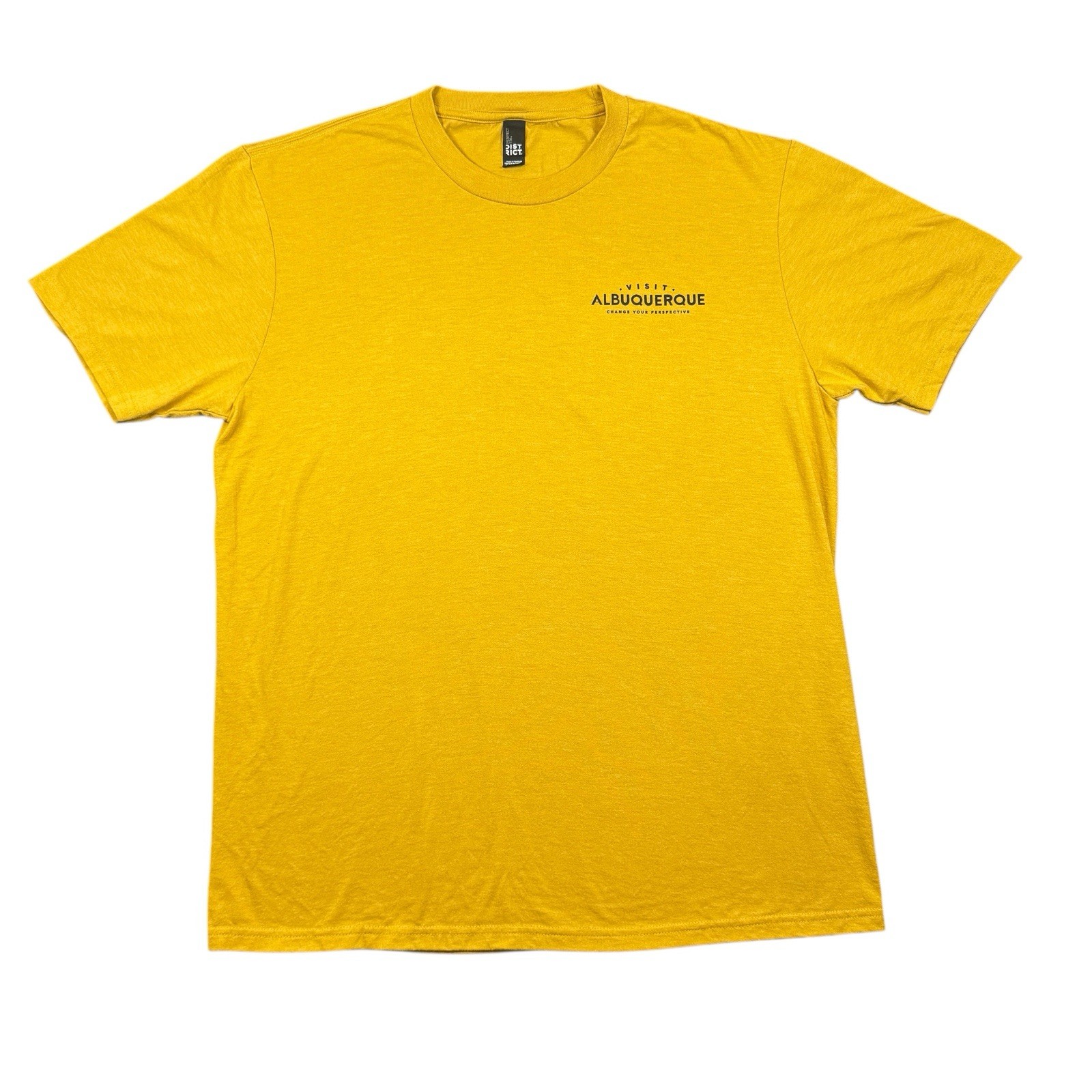 Visit Albuquerque Graphic T-Shirt Size L Yellow Tri-Blend Tourist Promo Tee gallery