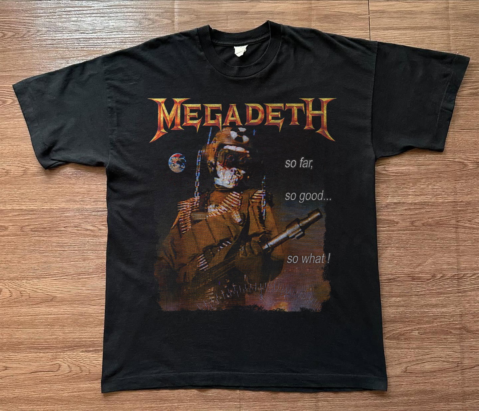Megadeth – So Far, So Good, So What Cotton Black T-shirt Size S-5XL