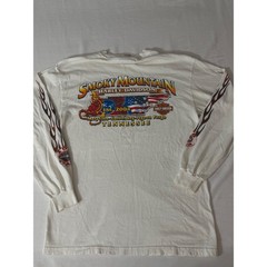 Harley-Davidson 105th Anniversary Long Sleeve Shirt White Smoky Mountain Mens M